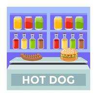 concepts de hot-dog vecteur