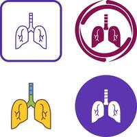 poumon icône conception vecteur