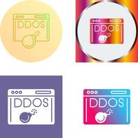 ddos attaque icône conception vecteur