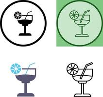 conception d'icône de cocktail vecteur