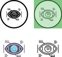 œil reconnaissance icône conception vecteur