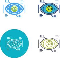 œil reconnaissance icône conception vecteur