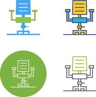 conception d'icône de chaise de bureau vecteur