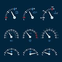 Icônes d&#39;interface de compteur de vitesse vecteur