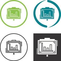 conception d'icône de présentation vecteur