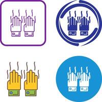 malodorant mains icône conception vecteur