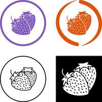 conception d'icône de fraise vecteur