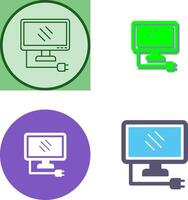 conception d'icône de moniteur vecteur