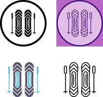 ski des bâtons icône conception vecteur