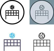 conception d'icône de volley-ball de plage vecteur