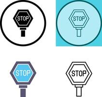conception d'icône de panneau d'arrêt vecteur