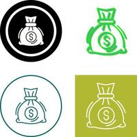 conception d'icône de sac d'argent vecteur