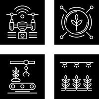 analytique et drone icône vecteur