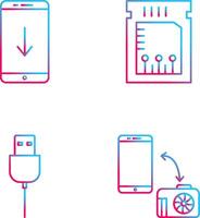 Télécharger et puce icône vecteur