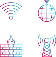 signal sur utilisateur et global signaux icône vecteur