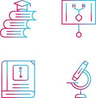 livres et formule icône vecteur