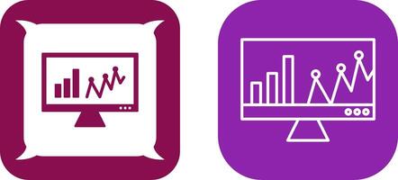 en ligne Statistiques icône conception vecteur