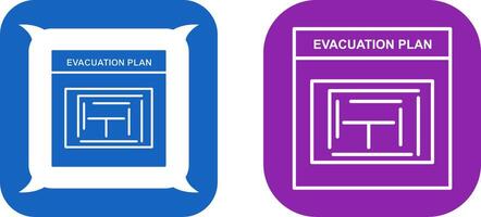 conception d'icône de plan d'évacuation vecteur