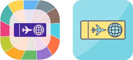 conception d'icône de billets d'avion vecteur