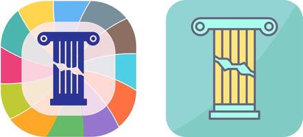 cassé pilier icône conception vecteur
