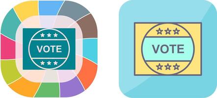 voter autocollant icône conception vecteur