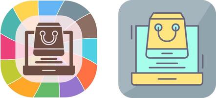 conception d'icône de magasinage en ligne vecteur