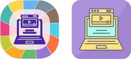 séminaire en ligne icône conception vecteur