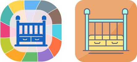 conception d'icône de lit bébé vecteur