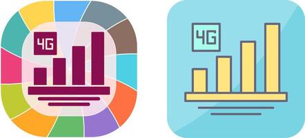 conception d'icône 4g vecteur