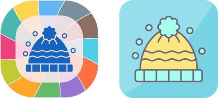 conception d'icône de chapeau d'hiver vecteur