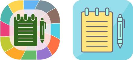 conception d'icône de bloc-notes vecteur