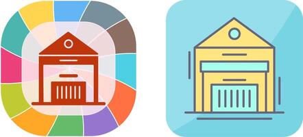 conception d'icône d'entrepôt vecteur
