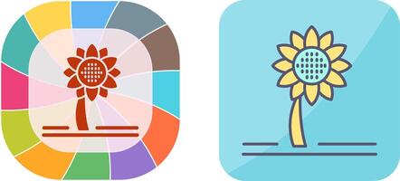 conception d'icône de tournesol vecteur
