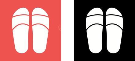 conception d'icône de pantoufles vecteur