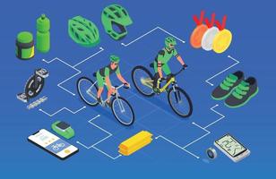 composition de l'organigramme du cyclisme sportif vecteur