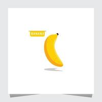 modèle de logo plat banane. icône vecteur