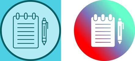 conception d'icône de bloc-notes vecteur