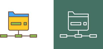 réseau dossier icône conception vecteur
