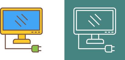 conception d'icône de moniteur vecteur