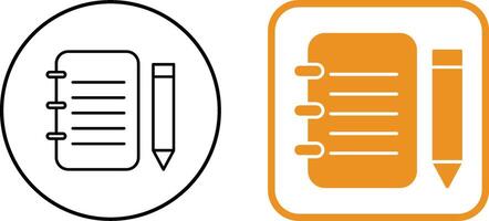unique bloc-notes icône conception vecteur