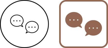 unique conversation bulles icône conception vecteur