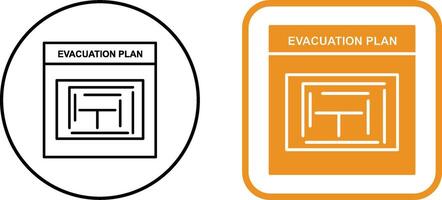 conception d'icône de plan d'évacuation vecteur