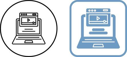 séminaire en ligne icône conception vecteur