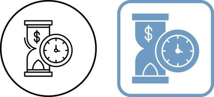 le temps c'est de l'argent icône design vecteur