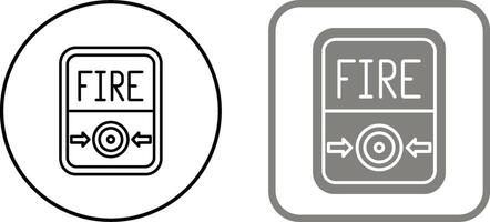 Feu bouton icône conception vecteur