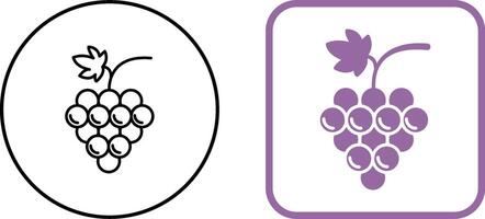 conception d'icône de raisins vecteur