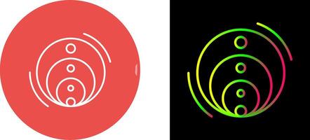 Venn diagramme icône conception vecteur