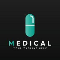 minimal médical hôpital soins de santé logo modèle vecteur