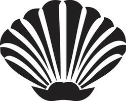 fruits de mer symphonie déployé iconique emblème icône nautique atours illuminé logo conception vecteur