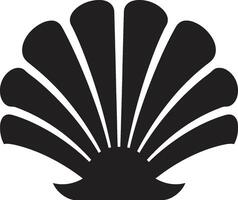 marée élégance illuminé logo icône fruits de mer symphonie déployé iconique emblème icône vecteur